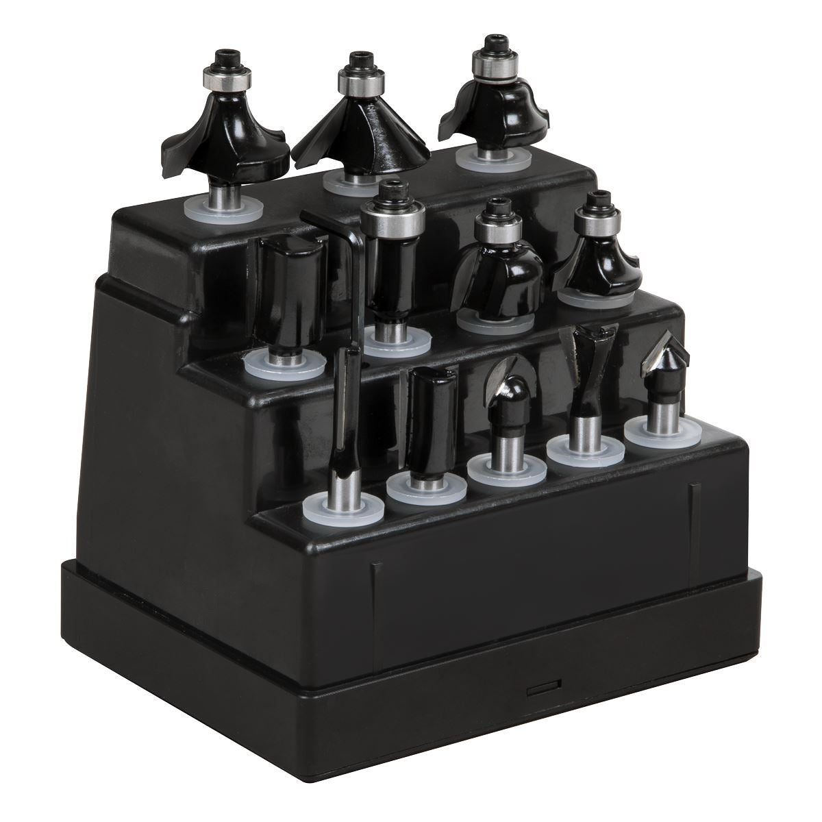 Sealey Router Bit Set 12pc 1/4" Shank long life heads Multiple Use AK9912
