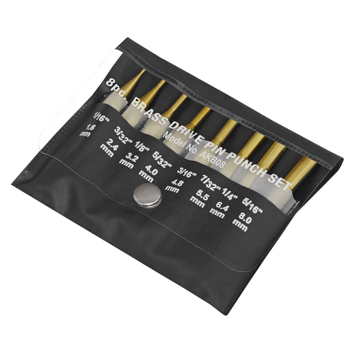 Sealey Brass Pin Punch Set 8pc AKB08