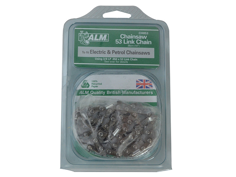 ALM Manufacturing CH053 Chainsaw Chain 3/8in x 53 Links 1.3mm - Fits 35cm Bars ALMCH053