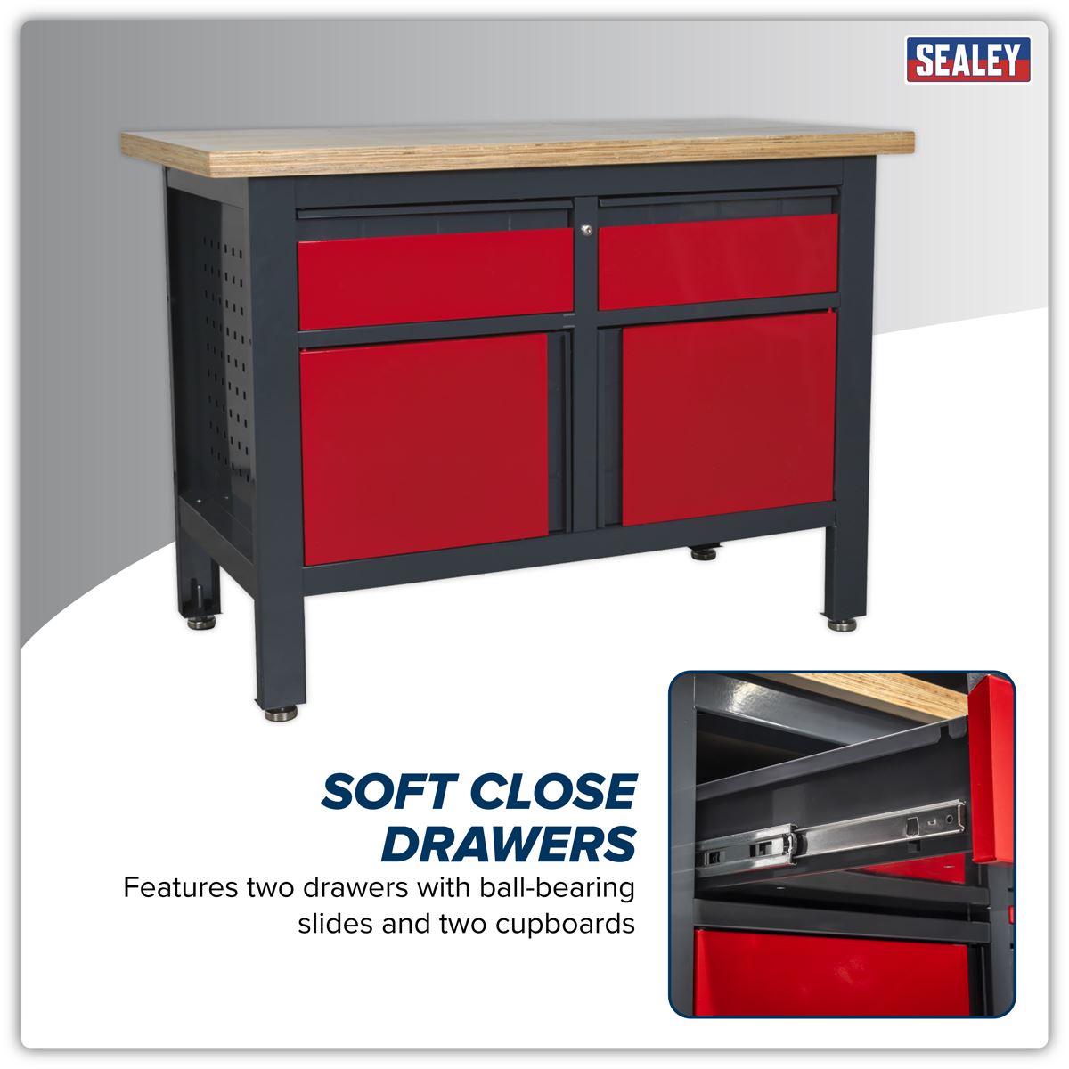 Sealey Workstation with 2 Drawers & 2 Cupboards AP1372A