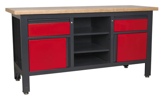 Sealey Workstation with 2 Drawers, 2 Cupboards & Open Storage AP1905A