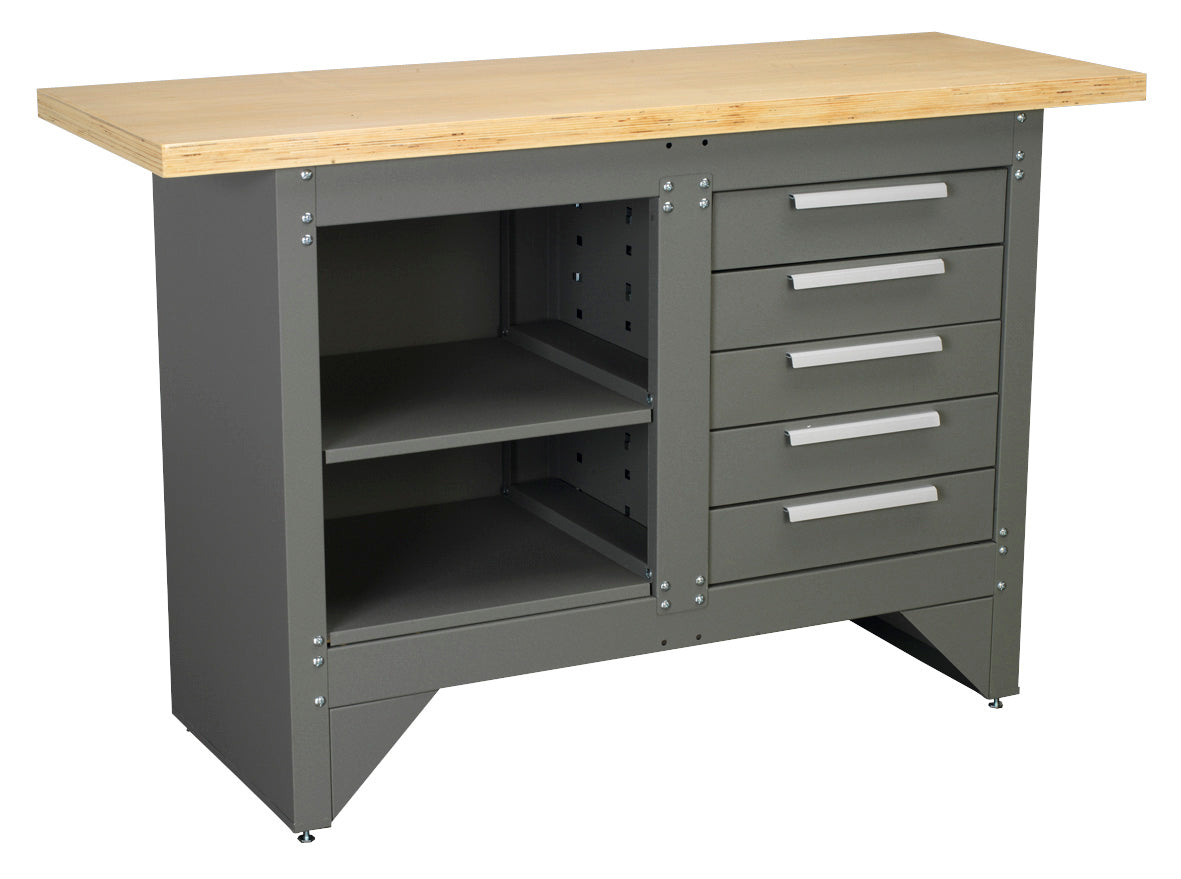 Sealey Workbench with 5 Drawers Ball-Bearing Slides Heavy-Duty AP2030BB