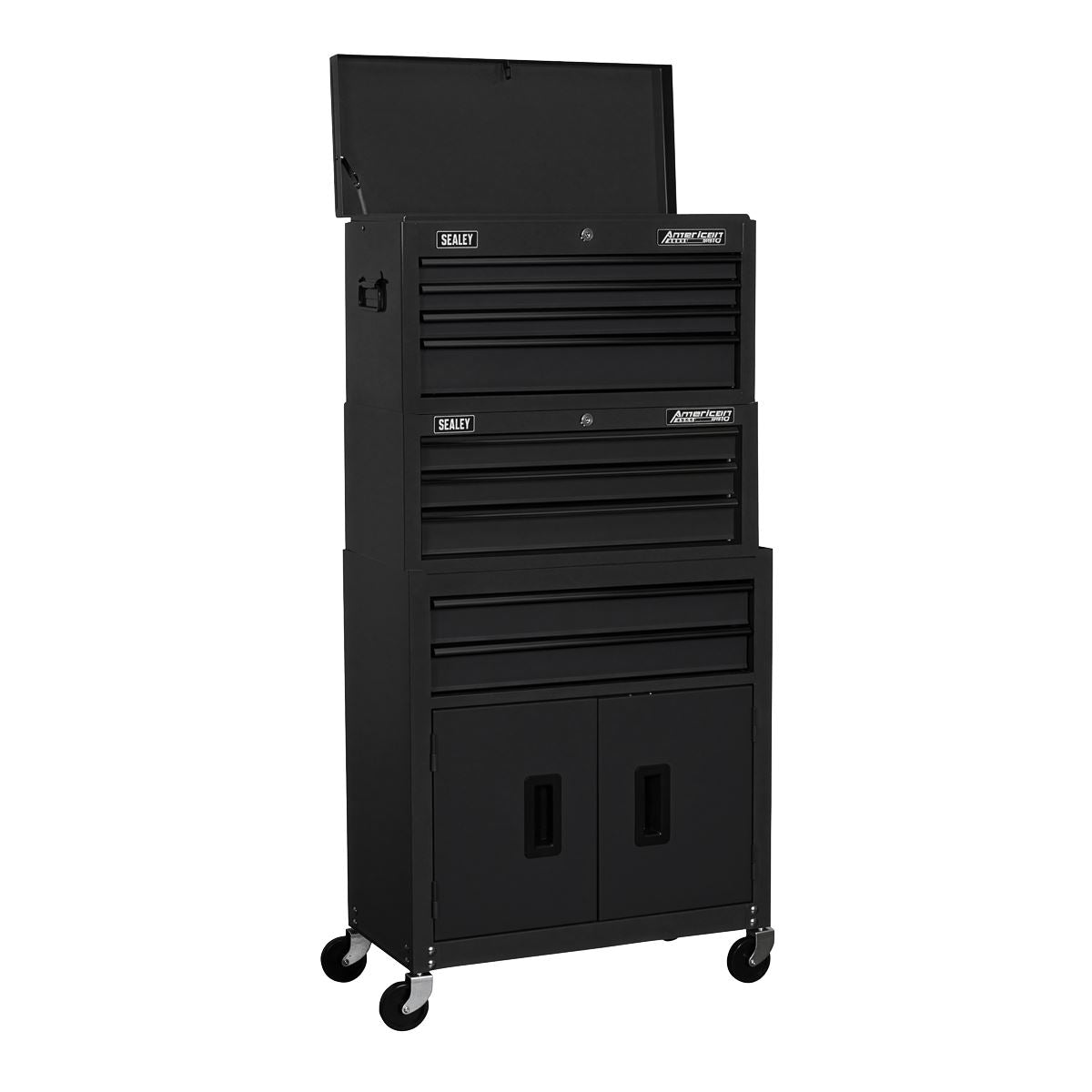 Sealey American Pro Topchest Rollcab Stack 9 Drawer AP2200BKSTACK