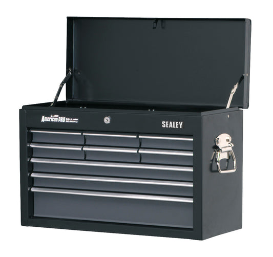 Sealey Topchest 9 Drawer with Ball-Bearing Slides - Black/Grey AP2509B