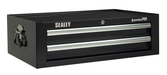 Sealey Mid-Box 2 Drawer with Ball-Bearing Slides - Black AP26029TB