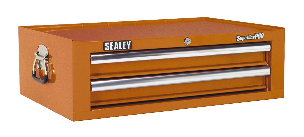Sealey Mid-Box 2 Drawer with Ball-Bearing Slides - Orange AP26029TO