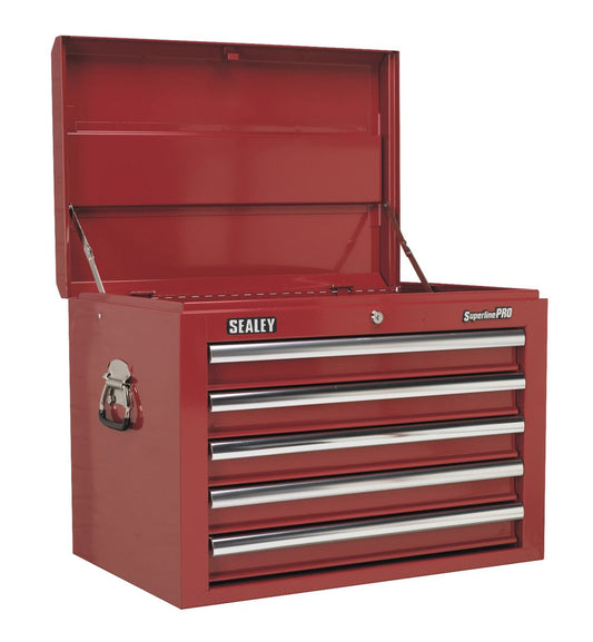 Sealey Topchest 5 Drawer with Ball-Bearing Slides - Red AP26059T