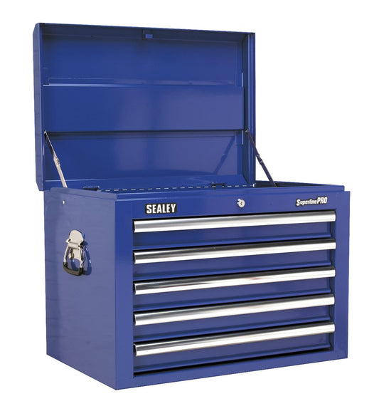 Sealey Topchest 5 Drawer with Ball-Bearing Slides - Blue AP26059TC