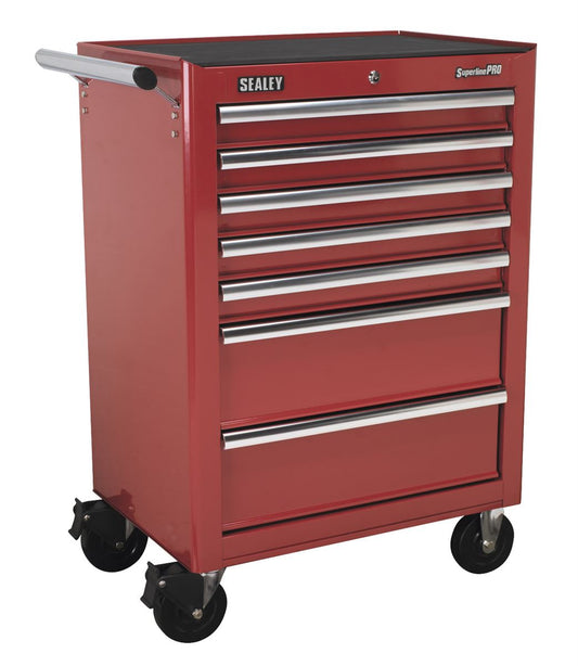 Sealey Rollcab 7 Drawer with Ball-Bearing Slides - Red AP26479T