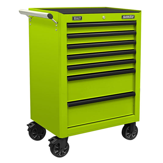 Sealey Green Black Rollcab 7 Drawer Ball-Bearing Slides Inc liners AP26479THV