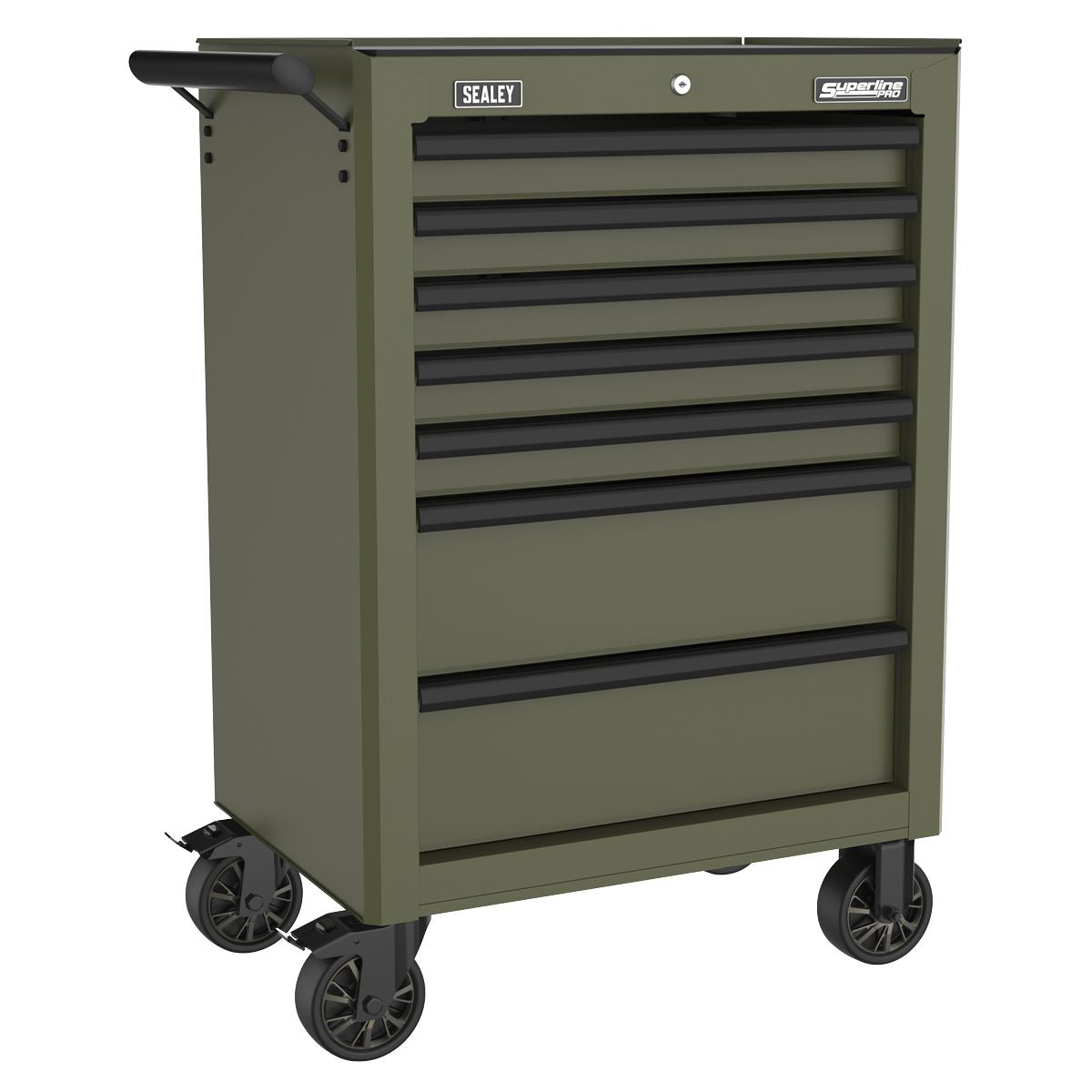 Sealey Superline PRO&reg; Heavy-Duty Rollcab 7 Drawer - Khaki AP26479TK
