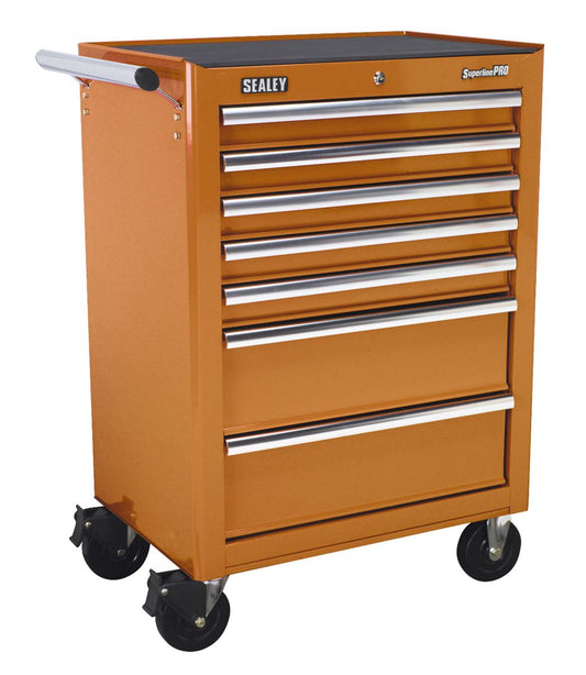 Sealey Rollcab 7 Drawer with Ball-Bearing Slides - Orange AP26479TO