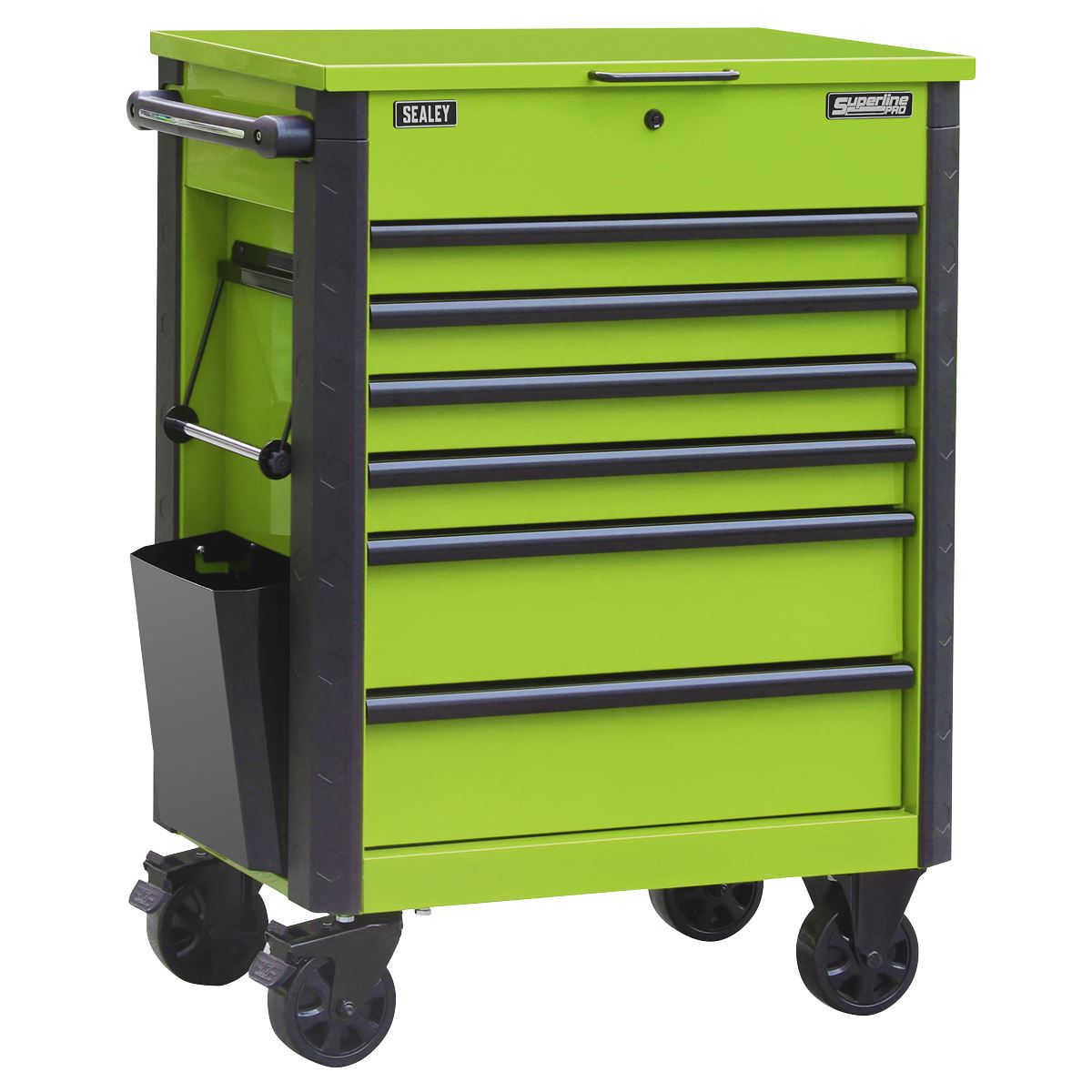 Sealey Superline Tool Trolley 6 Drawer Green Size 722 x 482 x 1015mm AP266HV