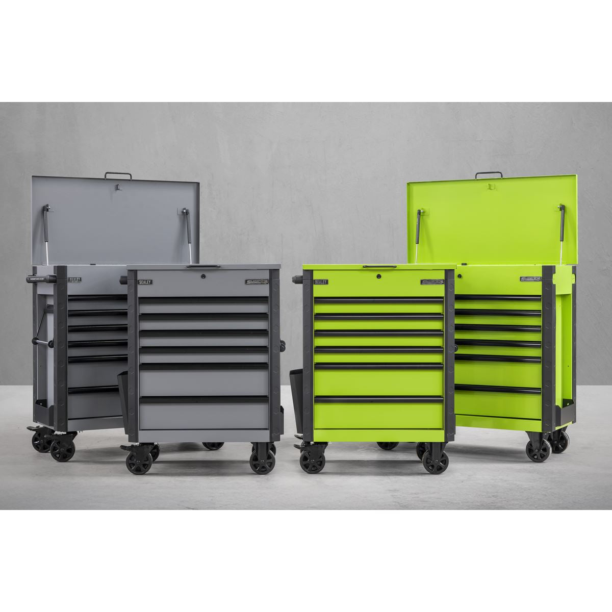 Sealey Superline Tool Trolley 6 Drawer Green Size 722 x 482 x 1015mm AP266HV