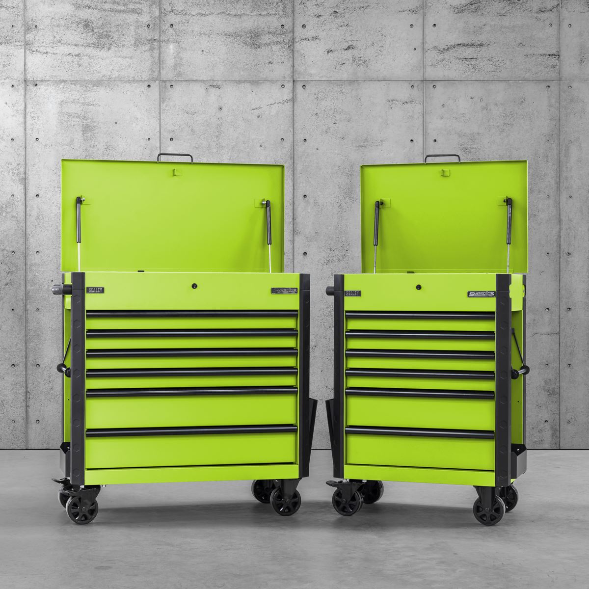Sealey Superline Tool Trolley 6 Drawer Green Size 722 x 482 x 1015mm AP266HV
