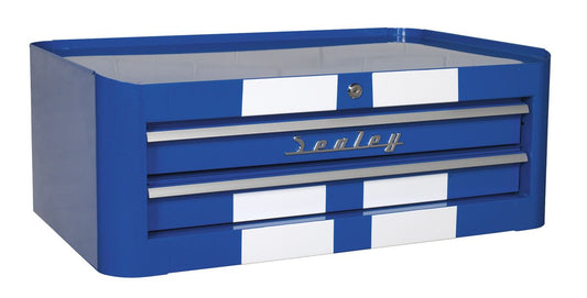 Sealey Mid-Box 2 Drawer Retro Style - Blue with White Stripes AP28102BWS