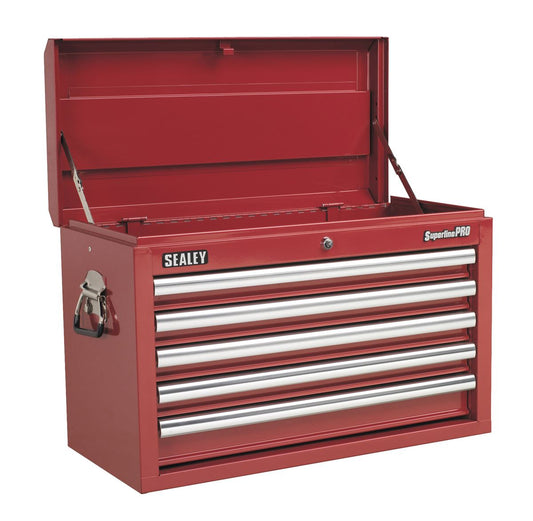 Sealey Topchest 5 Drawer with Ball-Bearing Slides - Red AP33059