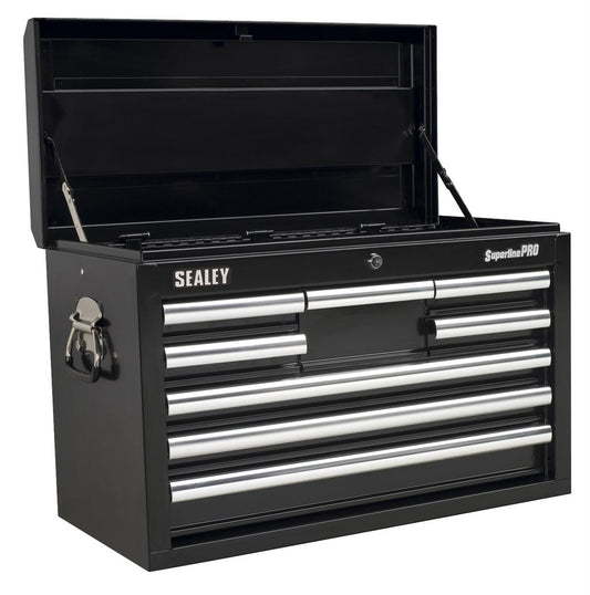 Sealey Topchest 8 Drawer with Ball-Bearing Slides - Black AP33089B