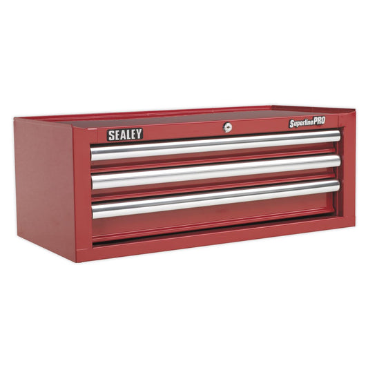Sealey Mid-Box 3 Drawer with Ball-Bearing Slides - Red AP33339