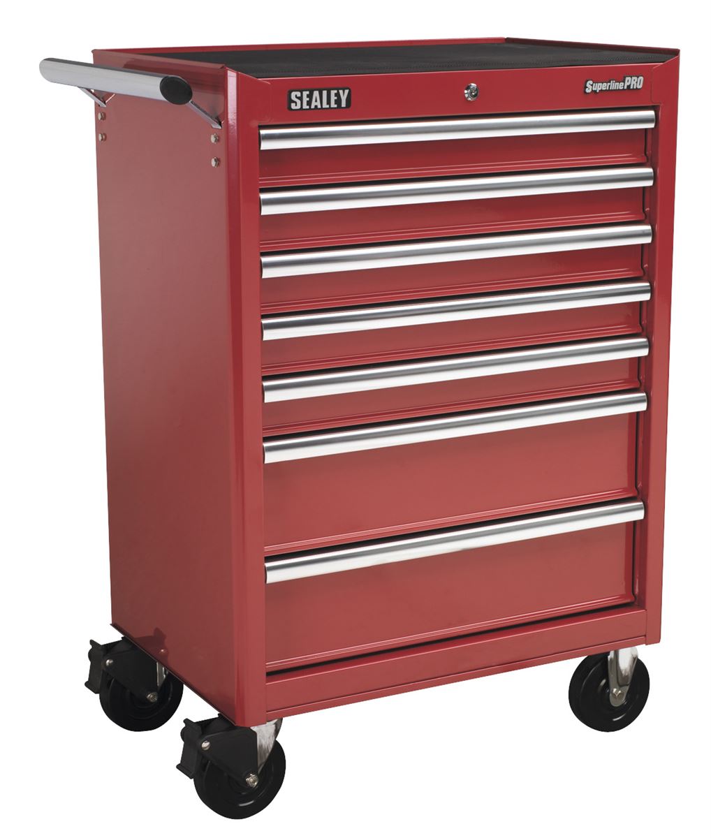 Sealey Rollcab 7 Drawer with Ball-Bearing Slides - Red AP33479