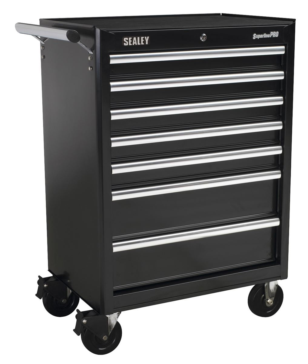 Sealey Rollcab 7 Drawer with Ball-Bearing Slides - Black AP33479B