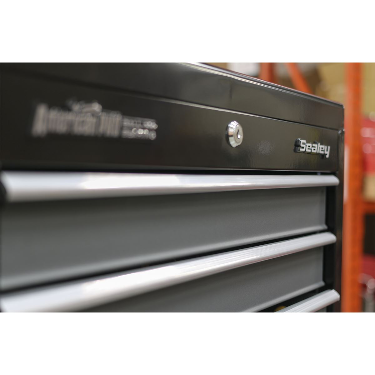 Sealey Tool Chest Combination 16 Drawer with Ball-Bearing Slides - Black/Grey AP35STACK