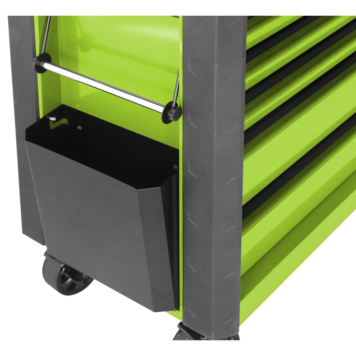 Sealey Green Tool Box Trolley 6 Drawer with Ball Bearing Slides AP366HV