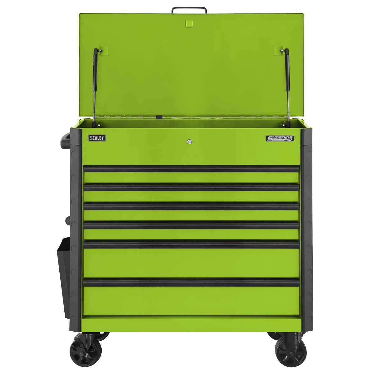 Sealey Green Tool Box Trolley 6 Drawer with Ball Bearing Slides AP366HV