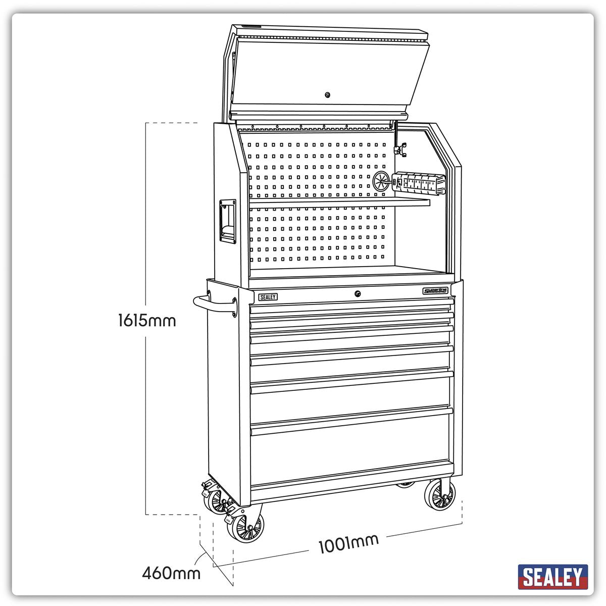 Sealey Hutch Toolbox 915mm & Rollcab Combo AP36HBESTACK