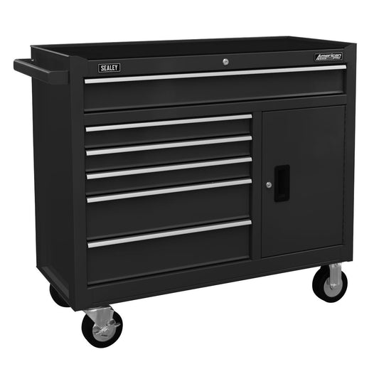 Sealey Black Rollcab 6 Drawer with Ball Bearing Slides Four Keys AP4106B