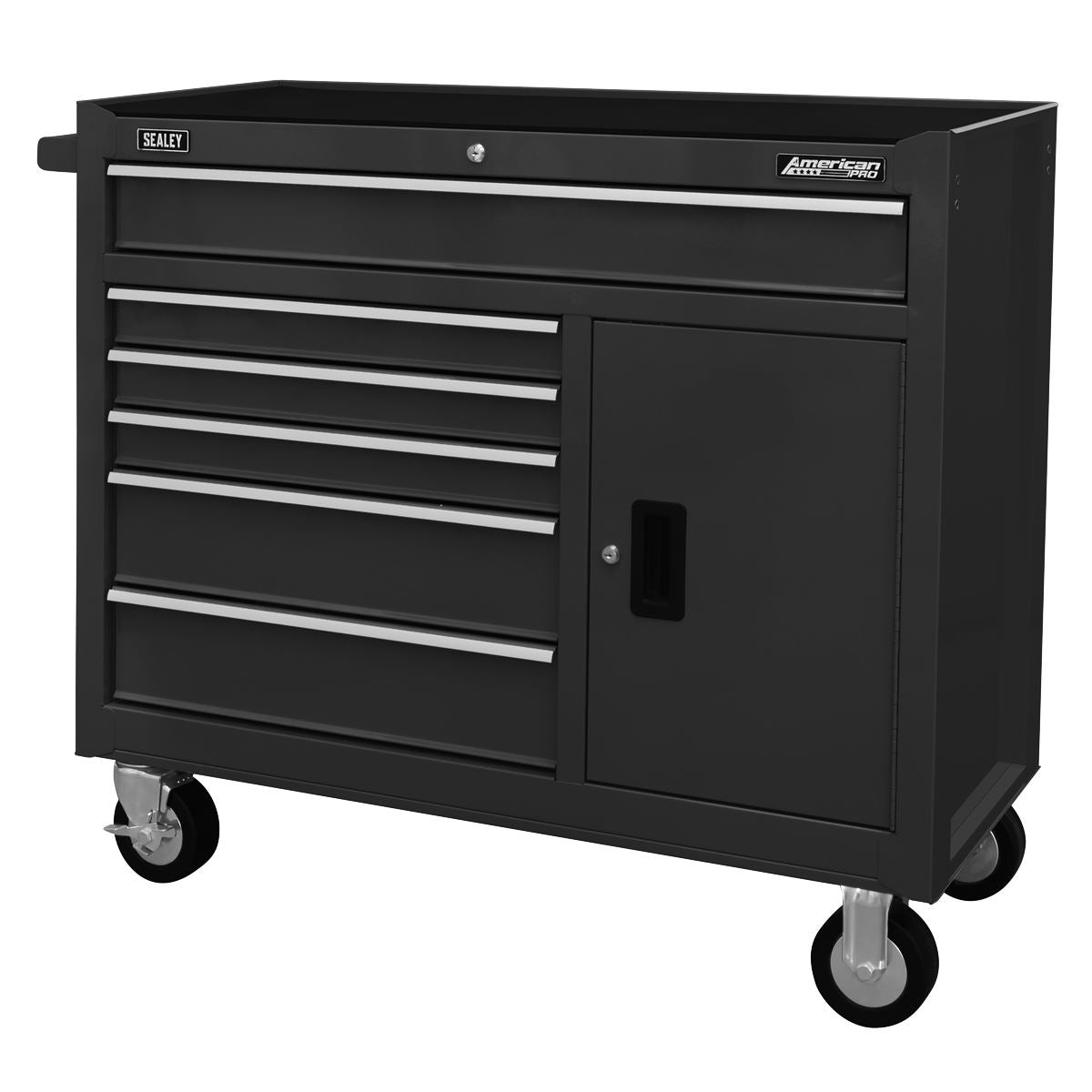 Sealey Black Rollcab 6 Drawer with Ball Bearing Slides Four Keys AP4106B