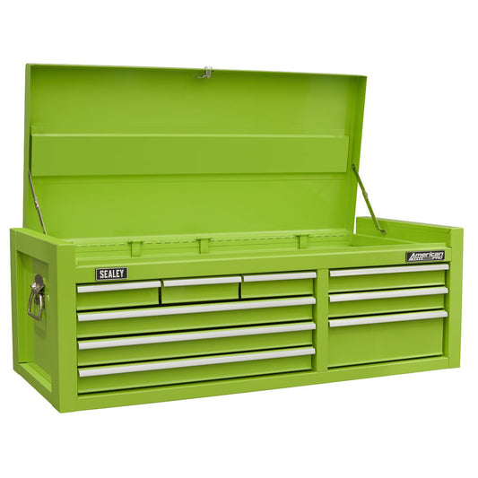 Sealey Green Topchest 9 Drawer with Ball Bearing Slides Double Skin AP4109HV