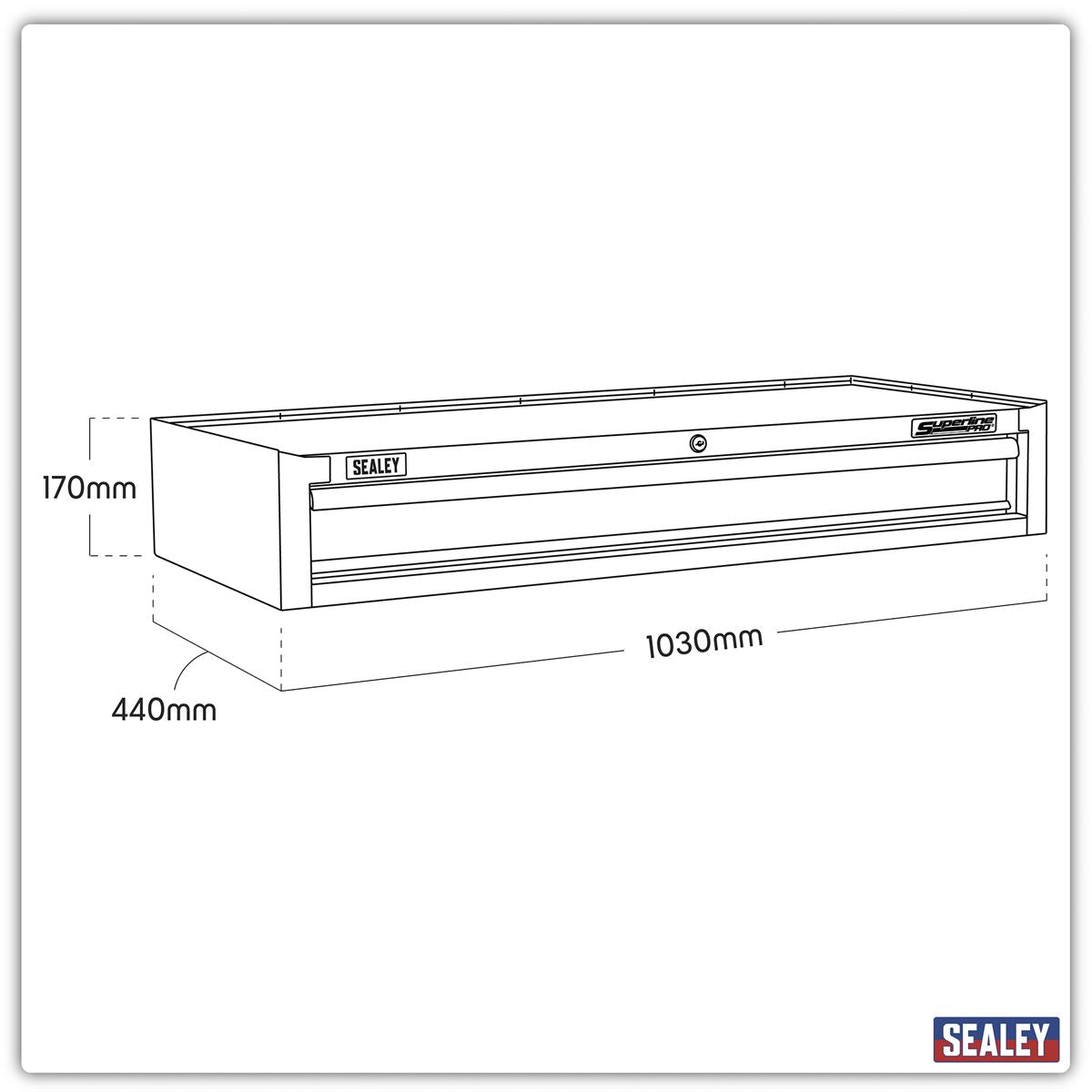 Sealey Mid-Box 1 Drawer with Ball-Bearing Slides Heavy-Duty- Red AP41119