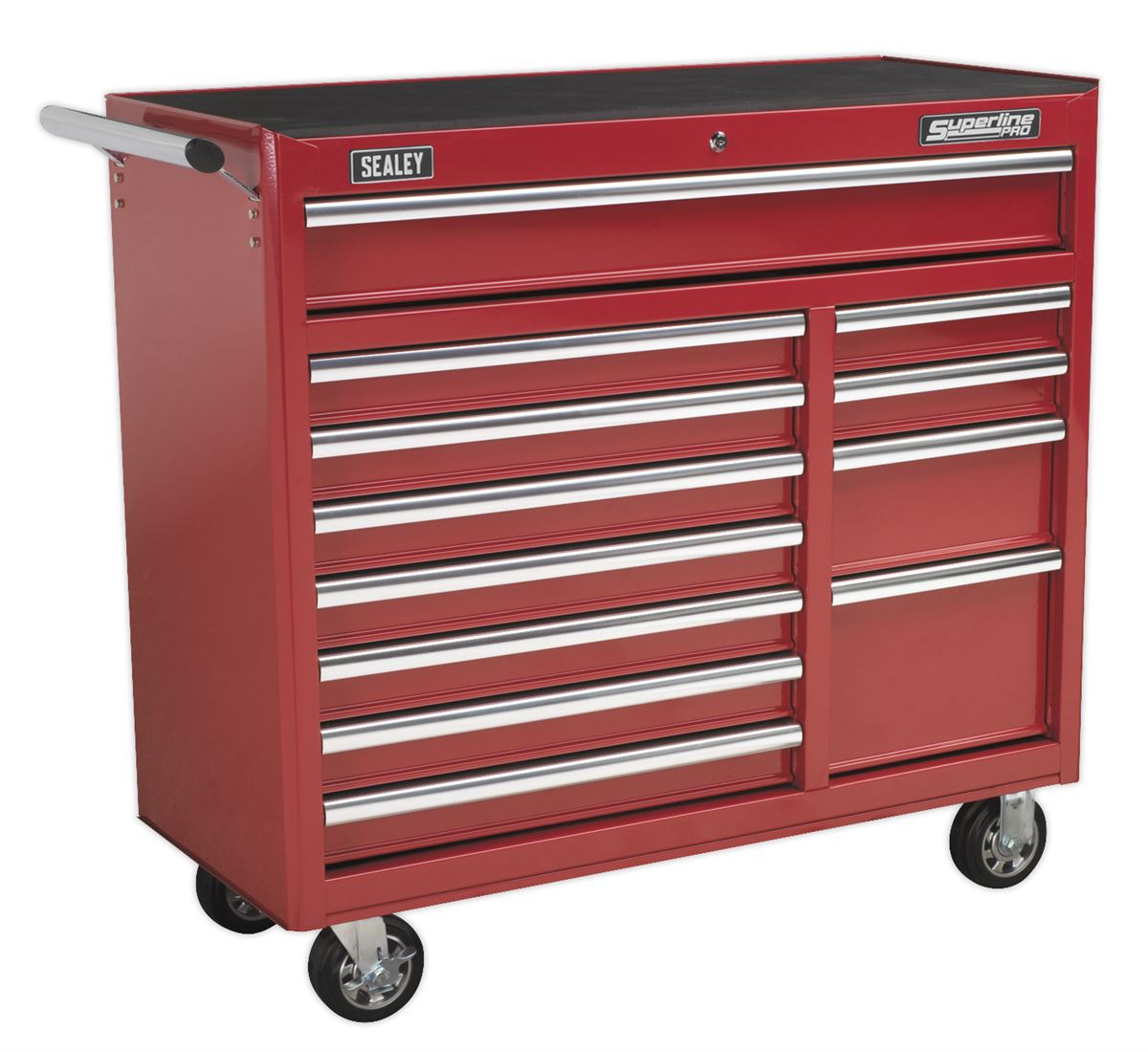 Sealey Rollcab 12 Drawer with Ball-Bearing Slides Heavy-Duty - Red AP41120