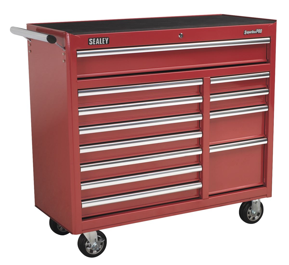 Sealey Rollcab 12 Drawer with Ball-Bearing Slides Heavy-Duty - Red AP41120