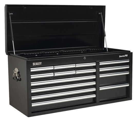 Sealey Topchest 14 Drawer with Ball-Bearing Slides Heavy-Duty - Black AP41149B