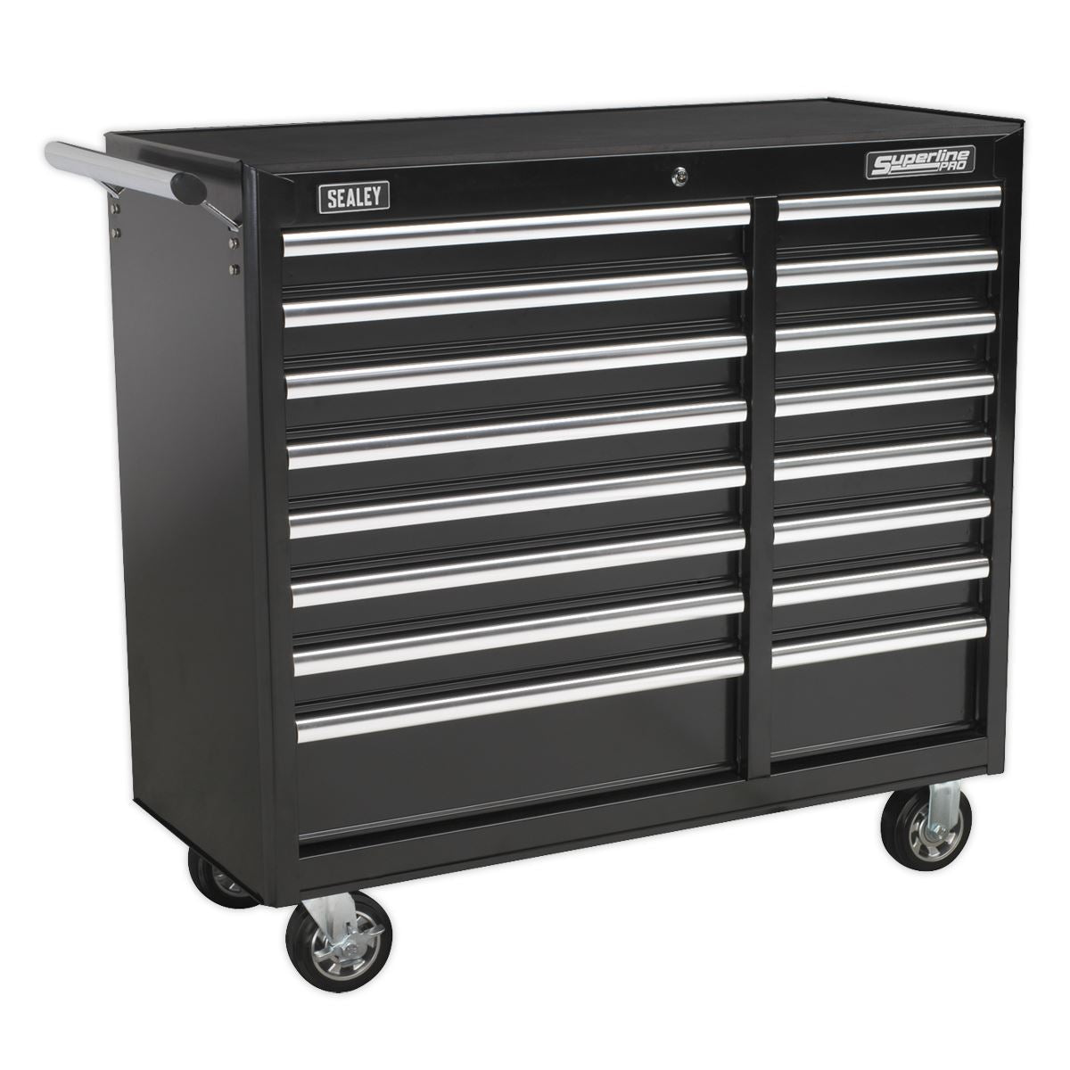 Sealey Rollcab 16 Drawer with Ball-Bearing Slides Heavy-Duty - Black AP41169B