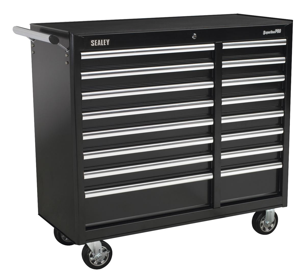 Sealey Rollcab 16 Drawer with Ball-Bearing Slides Heavy-Duty - Black AP41169B