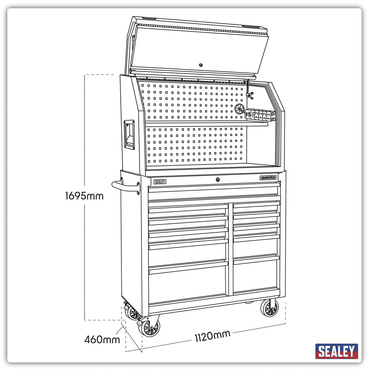 Sealey Hutch Toolbox 1030mm & Rollcab Combo AP41HBESTACK