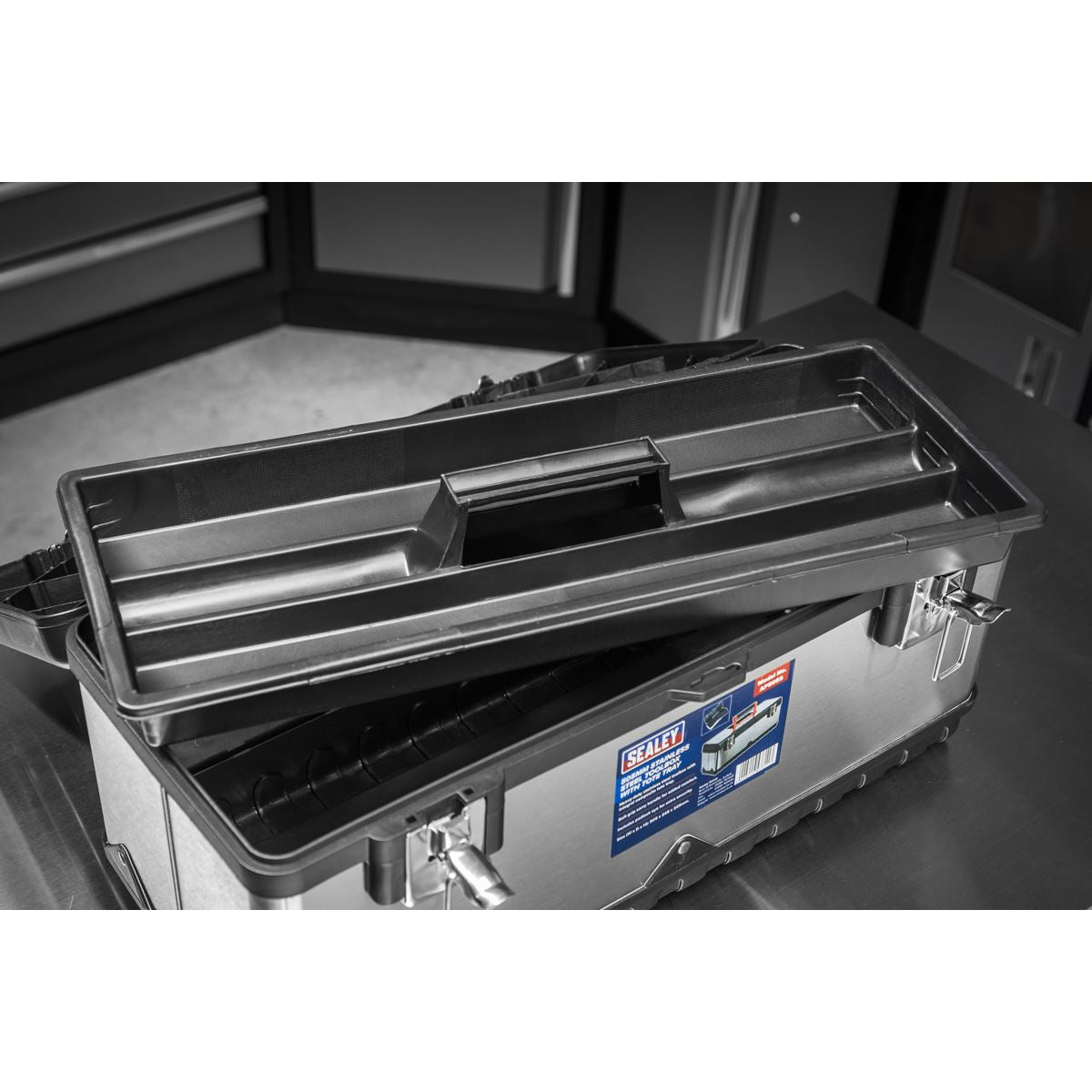 Sealey Stainless Steel Toolbox 505mm with Tote Tray AP505S