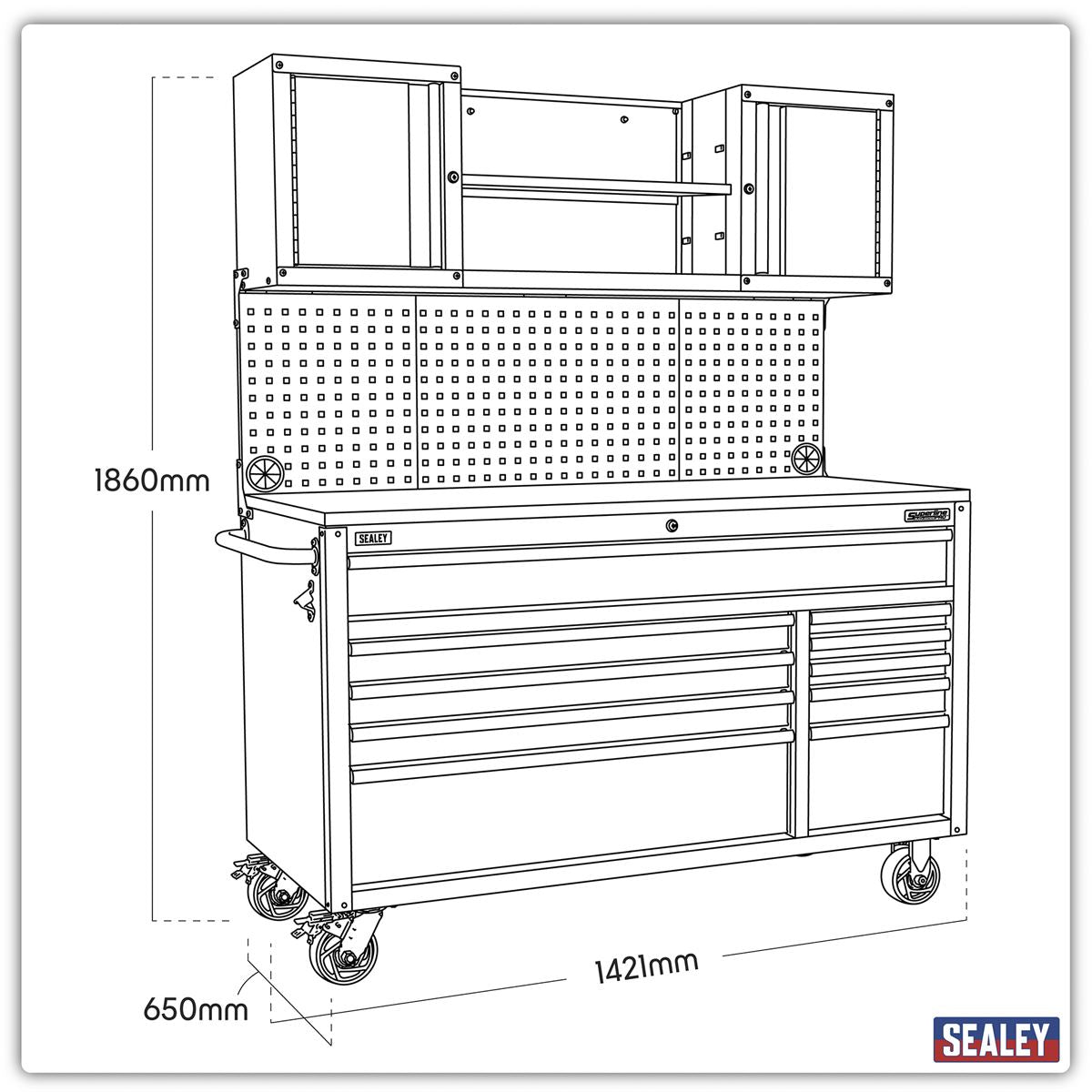 Sealey Mobile Workstation 10 Drawer AP5210BE