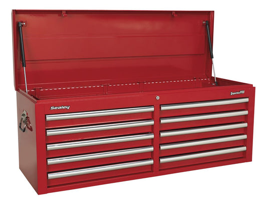 Sealey Topchest 10 Drawer with Ball-Bearing Slides - Red AP5210T
