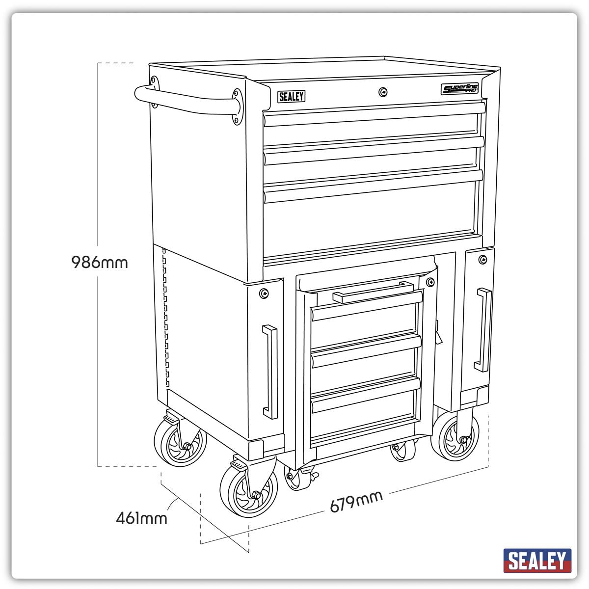 Sealey Rollcab 3 Drawer & Utility Seat AP556CSHV