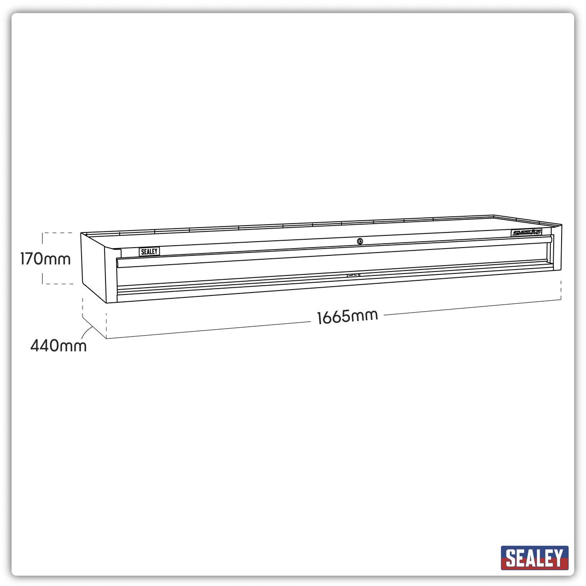 Sealey Mid-Box 1 Drawer with Ball-Bearing Slides Heavy-Duty - Red AP6601