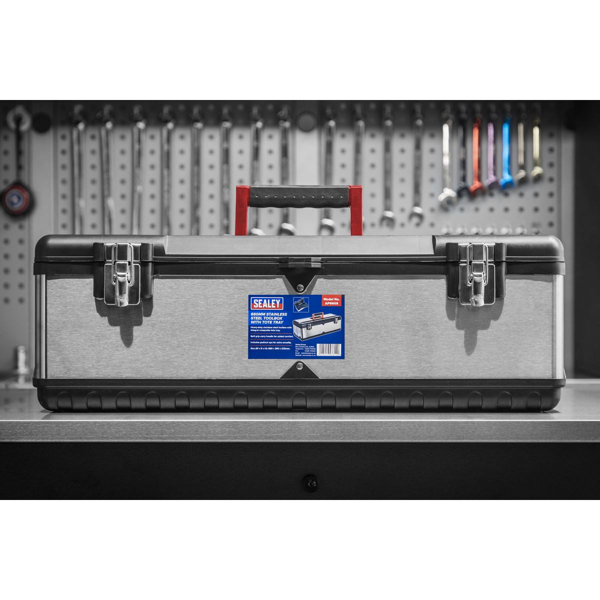 Sealey Stainless Steel Toolbox 660mm with Tote Tray AP660S
