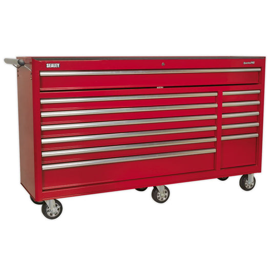 Sealey Rollcab 12 Drawer with Ball-Bearing Slides Heavy-Duty - Red AP6612