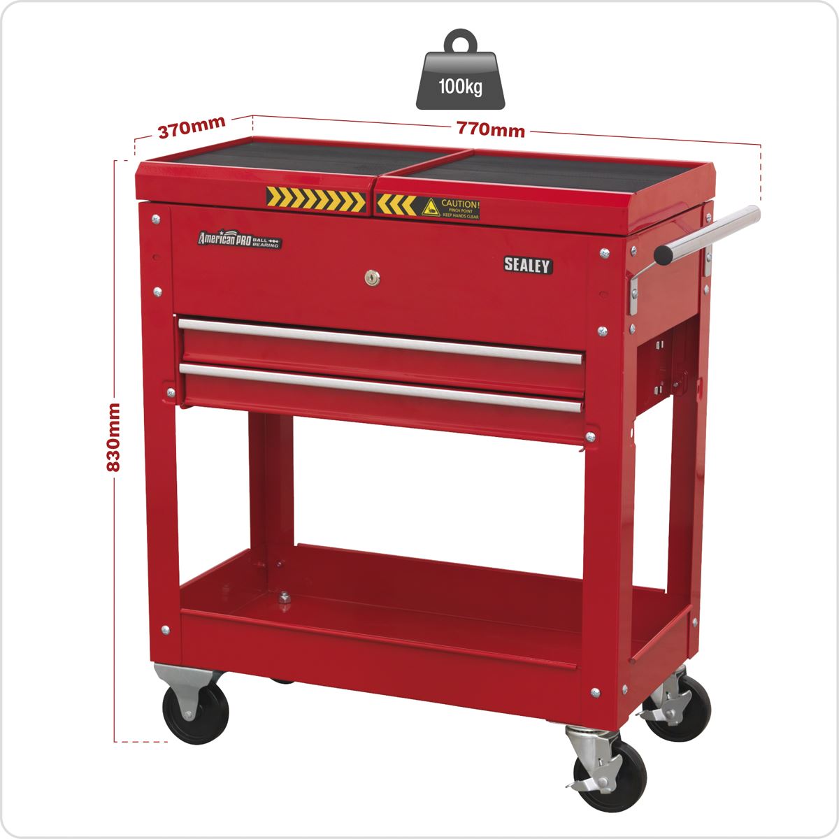Sealey Mobile Tool & Parts Trolley - Red AP705M