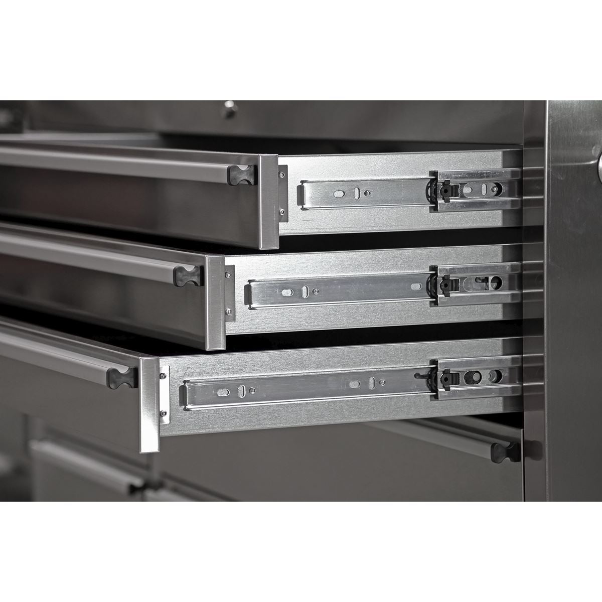 Sealey Mobile Stainless Steel Tool Cabinet 10 Drawer & Cupboard AP7210SS