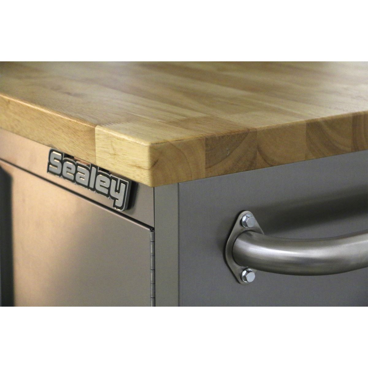 Sealey Mobile Stainless Steel Tool Cabinet 10 Drawer & Cupboard AP7210SS