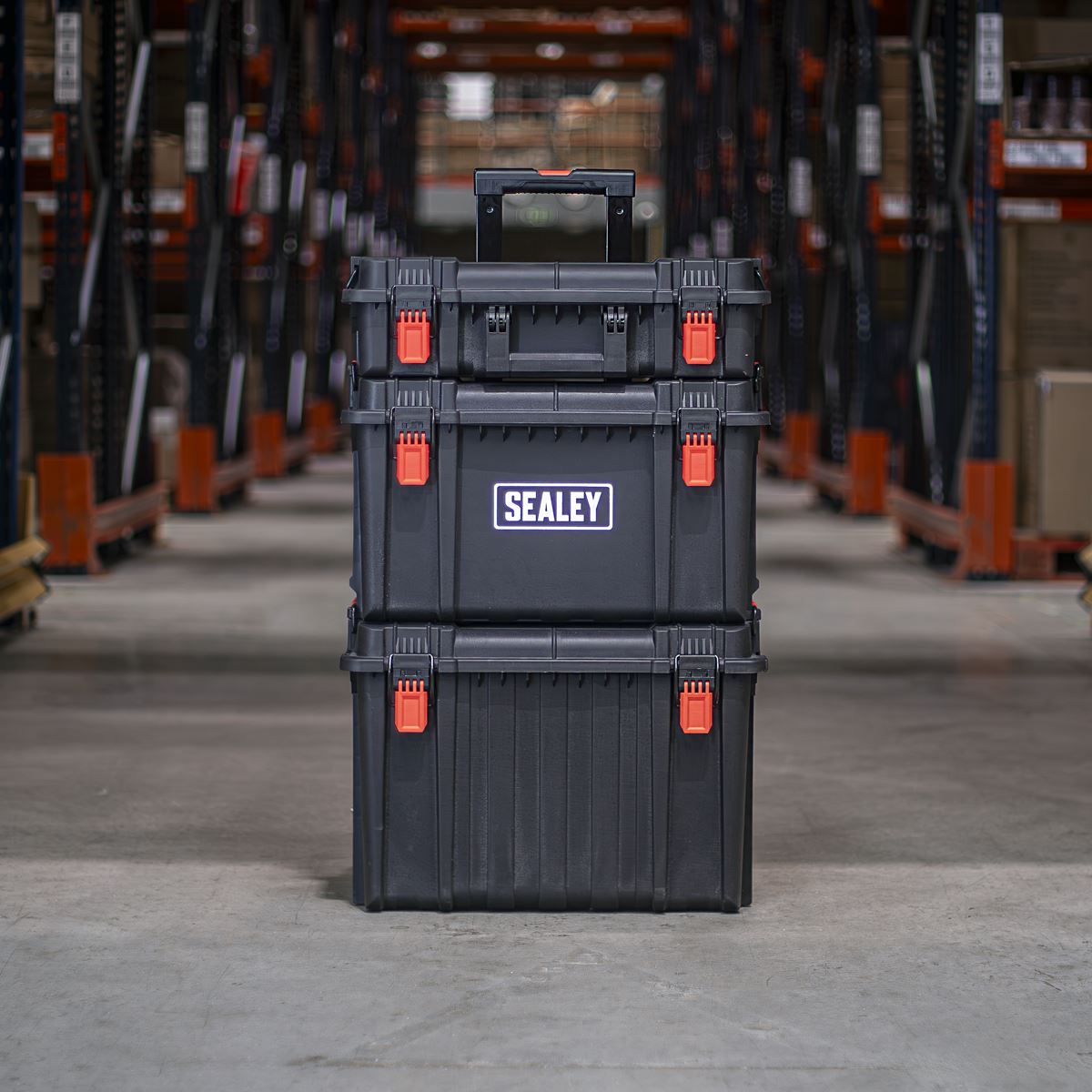 Sealey Mobile Storage System Set 3pc Heavy Duty Plastic 560 x 460 x 890mm AP890